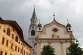 Catholic Church in Cortina dÃ¢â¬â¢Ampezzo, Italy Royalty Free Stock Photo